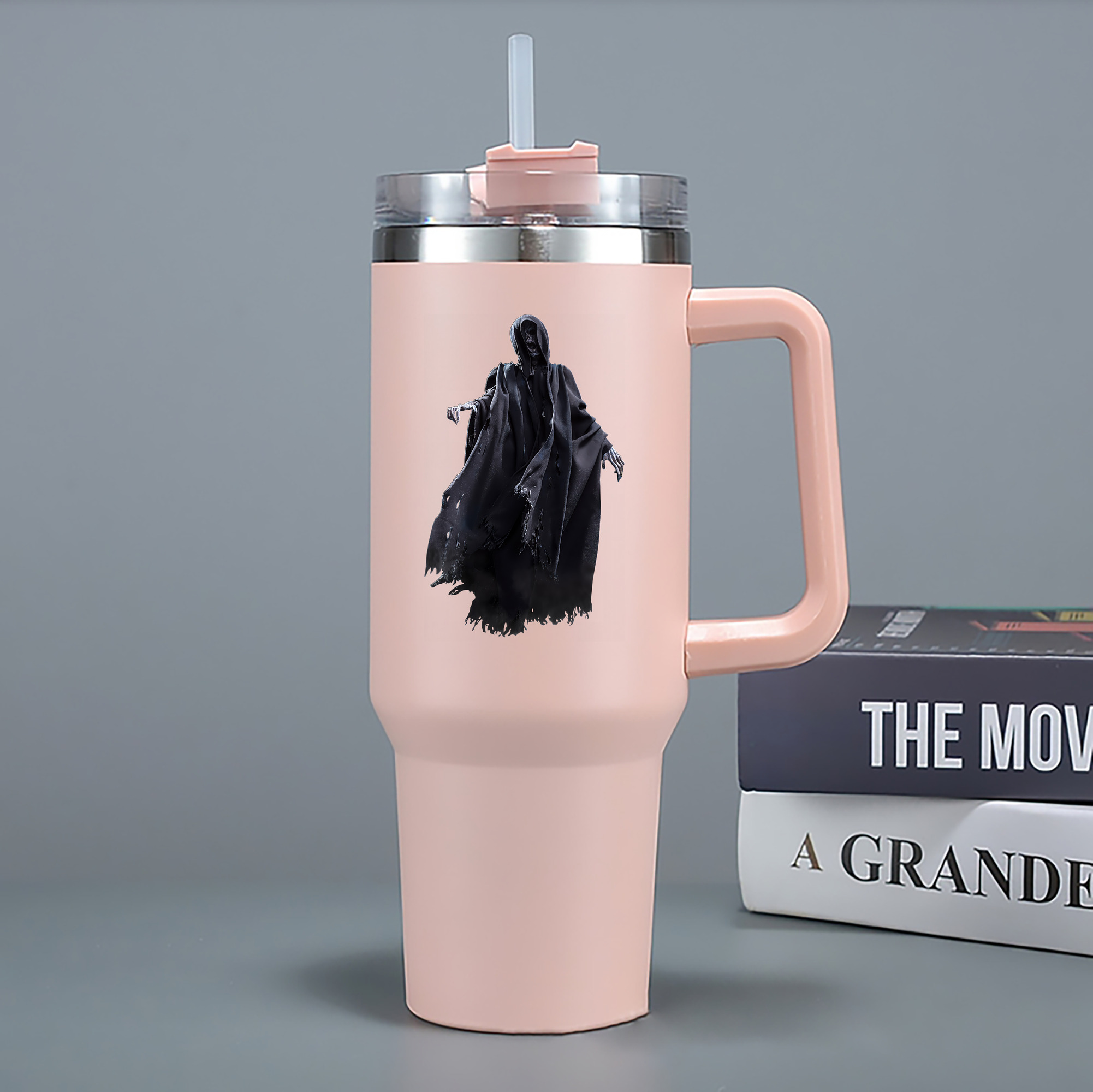 （画像用） Harry Potter ハリー・ポッターシリーズ 1200mL車用タンブラー - クリスタルステッカー（プラスチックストロー付き）